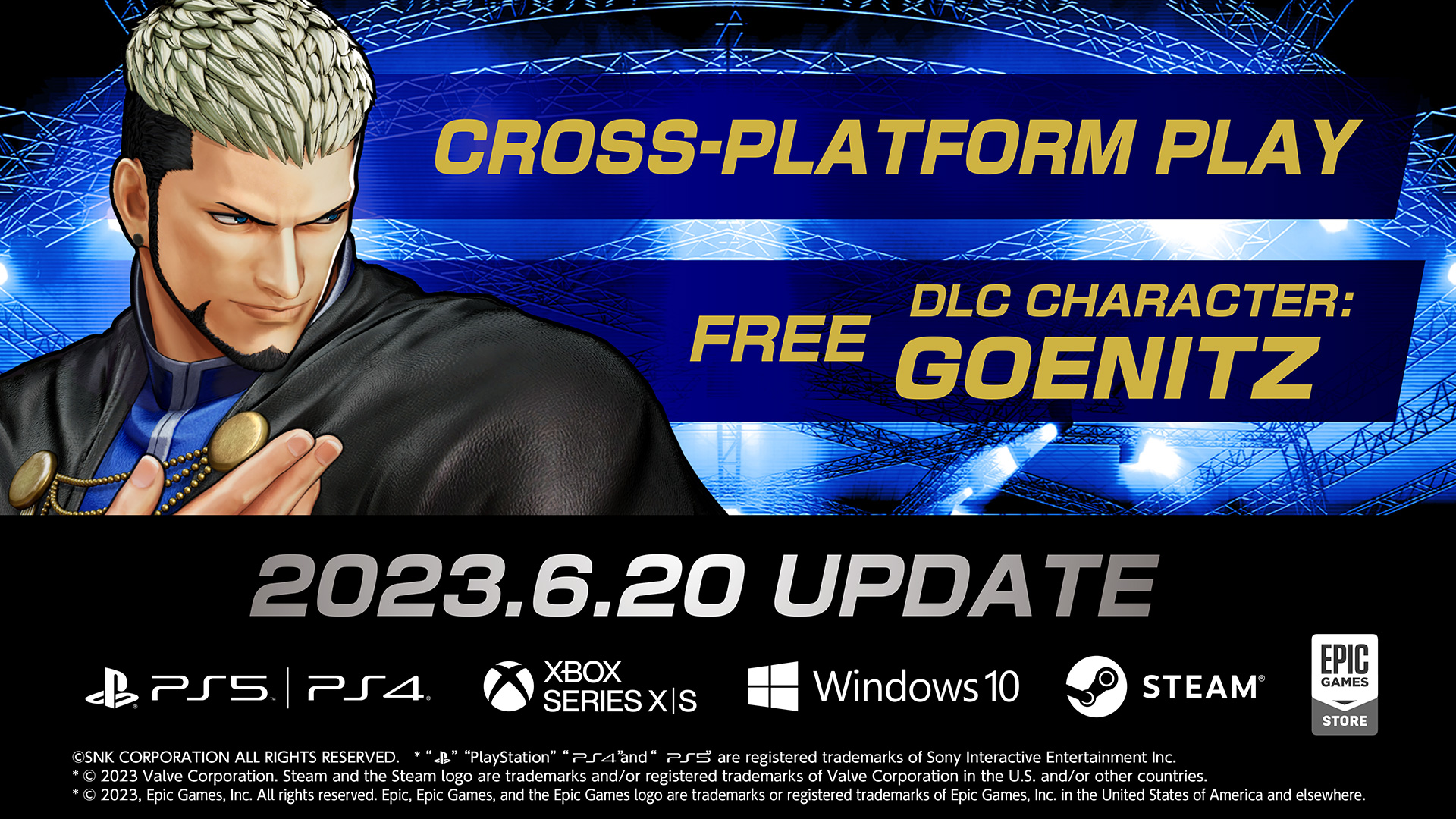 KOF XV recebe Cross-platform e personagem DLC gratuito Goenitz, disponíveis  a 20 de Junho - MoshBit Gaming